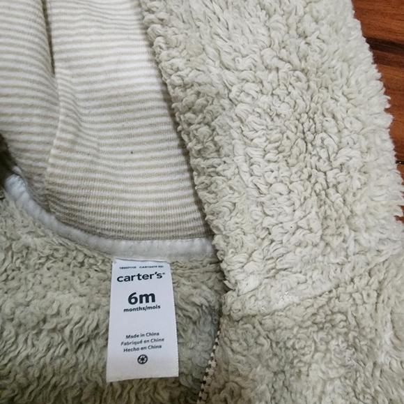 carter's Sherpa Hooded Pram in Beige - Picture 2 of 7